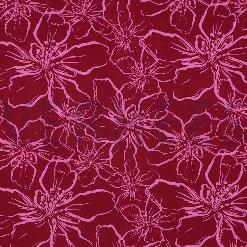 LENZING™ ECOVERO™ FLOWERS FUCHSIA