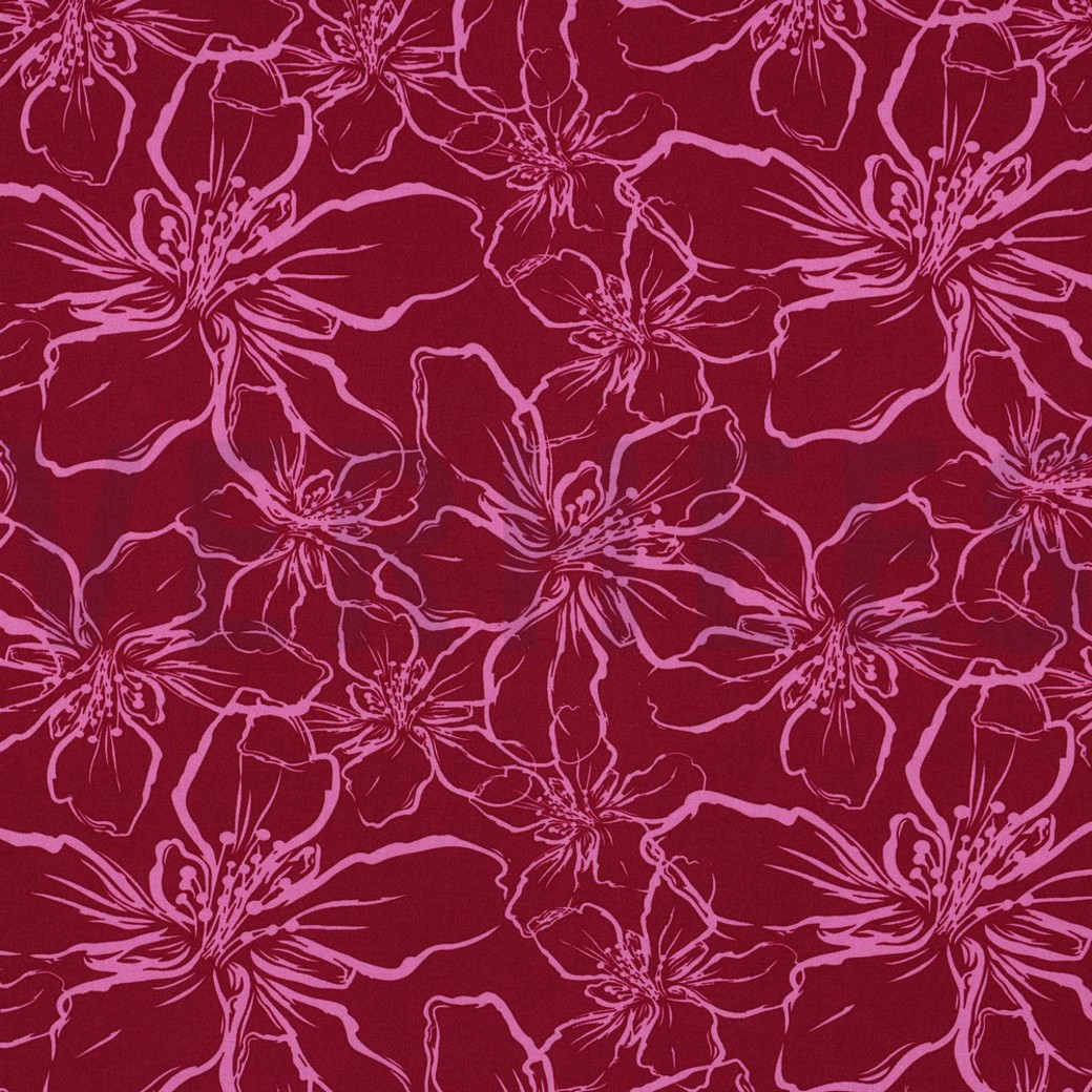 LENZING™ ECOVERO™ FLOWERS FUCHSIA