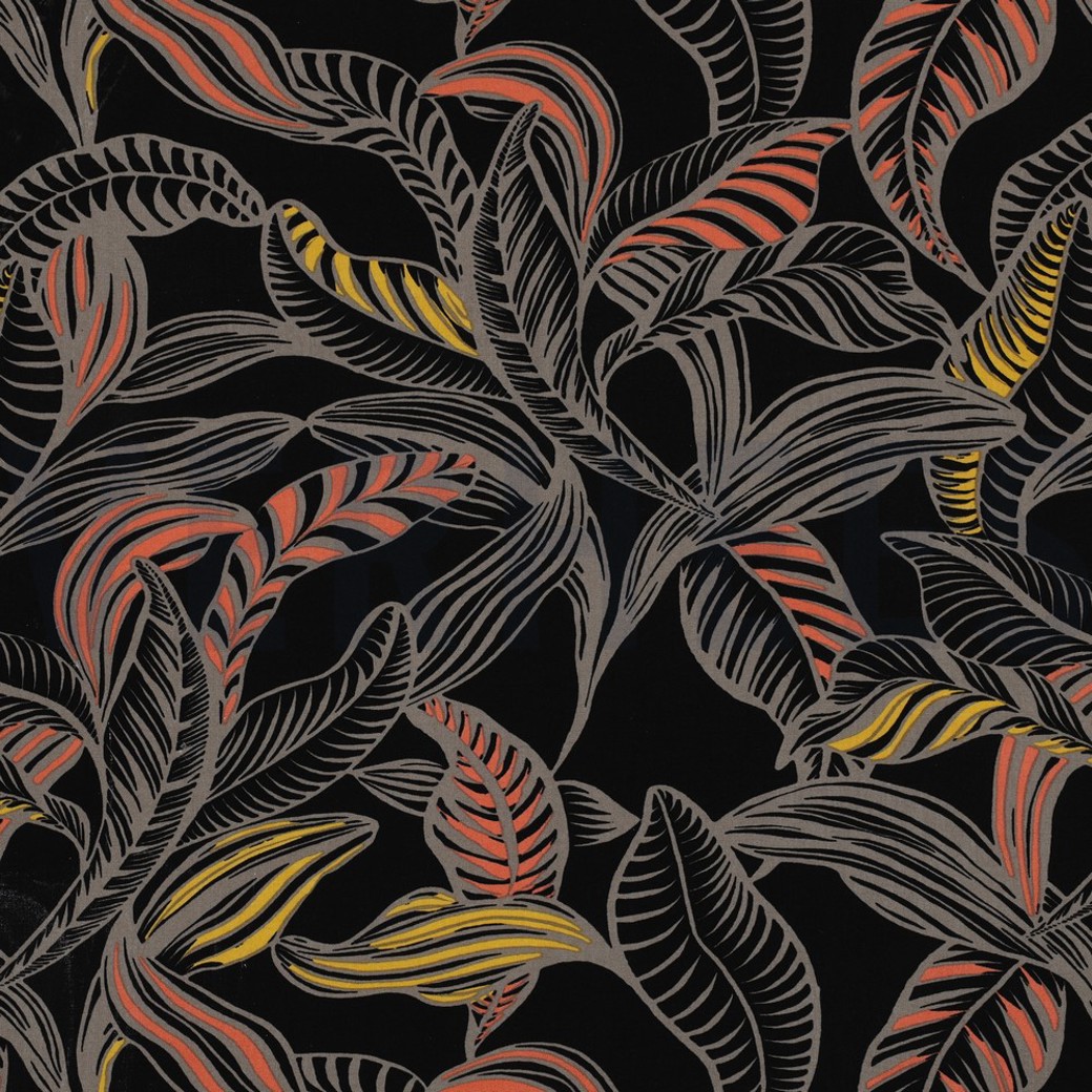 LENZING™ ECOVERO™ LEAVES BLACK
