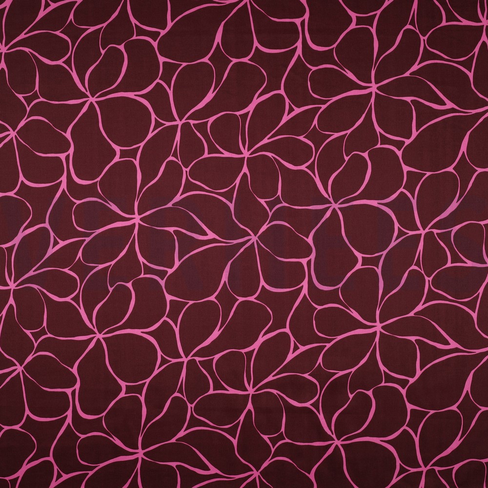 COTTON SATIN FLOWERS BORDEAUX (hover)