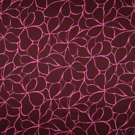 COTTON SATIN FLOWERS BORDEAUX #7