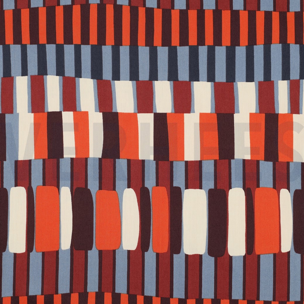 COTTON VISCOSE STRIPES JEANS