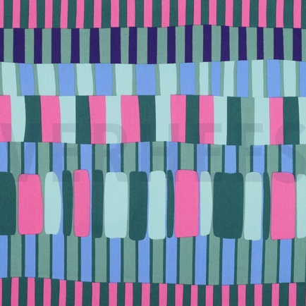 COTTON VISCOSE STRIPES GREEN (hover)