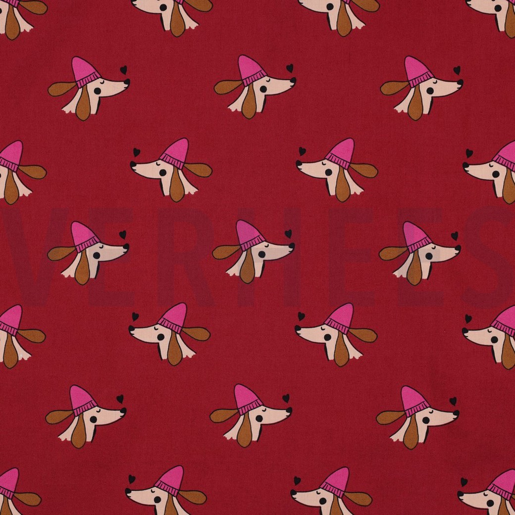 FINE POPLIN DOGS BORDEAUX