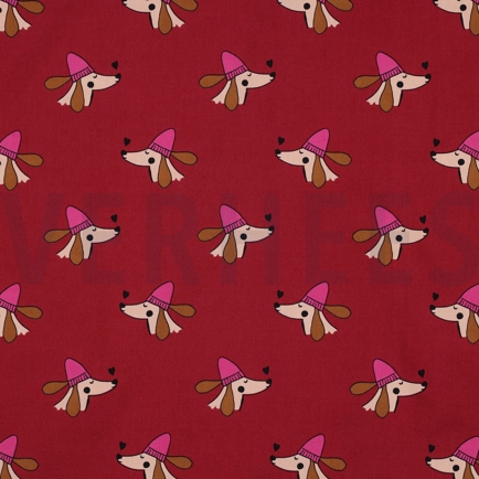 FINE POPLIN DOGS BORDEAUX (hover)