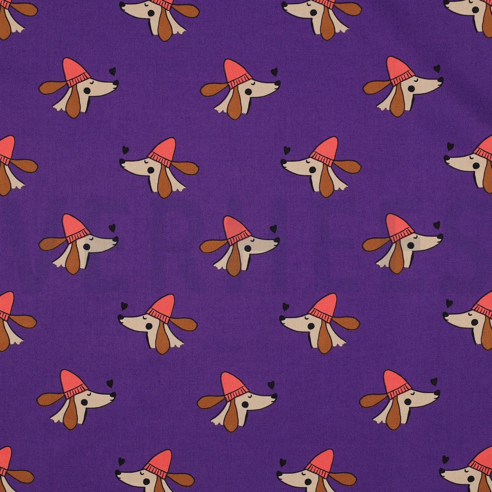 FINE POPLIN DOGS PURPLE (hover)