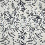 LINEN VISCOSE FLOWERS NAVY (thumbnail)