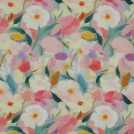 VISCOSE RADIANCE DIGITAL FLOWERS LIGHT PINK (hover)