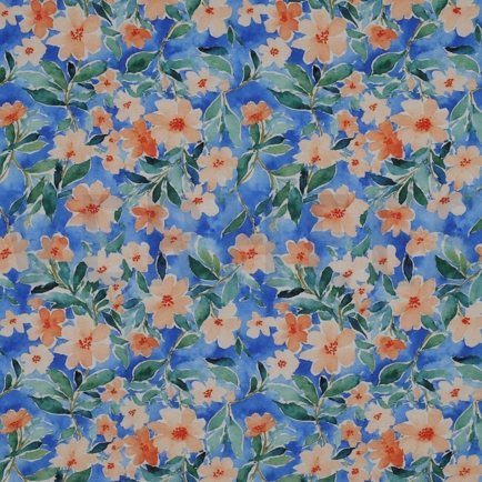 VISCOSE RADIANCE DIGITAL FLOWERS BLUE (hover)