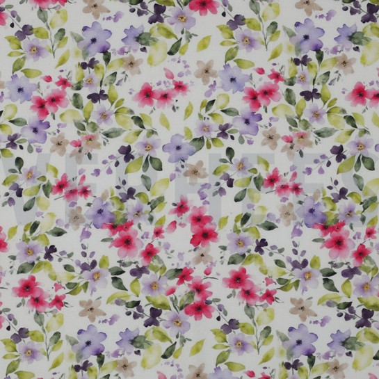 VISCOSE RADIANCE DIGITAL FLOWERS WHITE #7