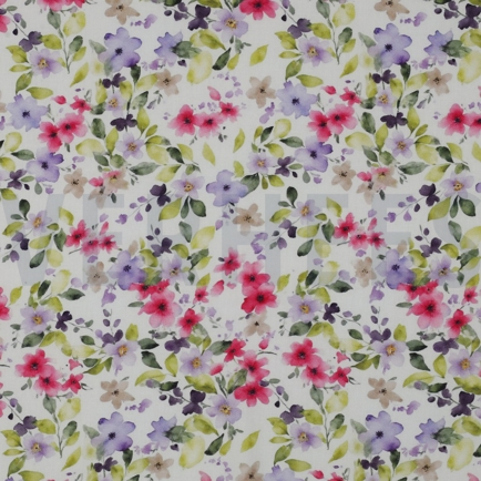 VISCOSE RADIANCE DIGITAL FLOWERS WHITE (hover)