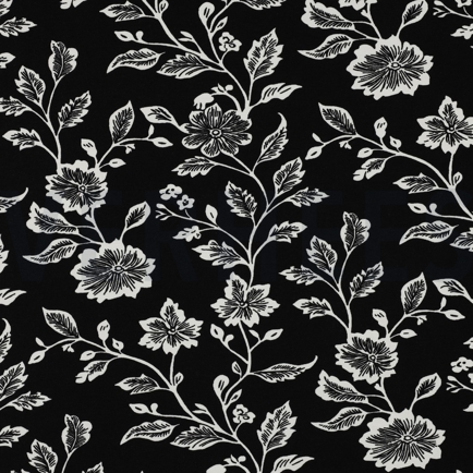 VISCOSE JERSEY FLOWERS BLACK (hover)