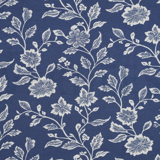 VISCOSE JERSEY FLOWERS BLUE #7