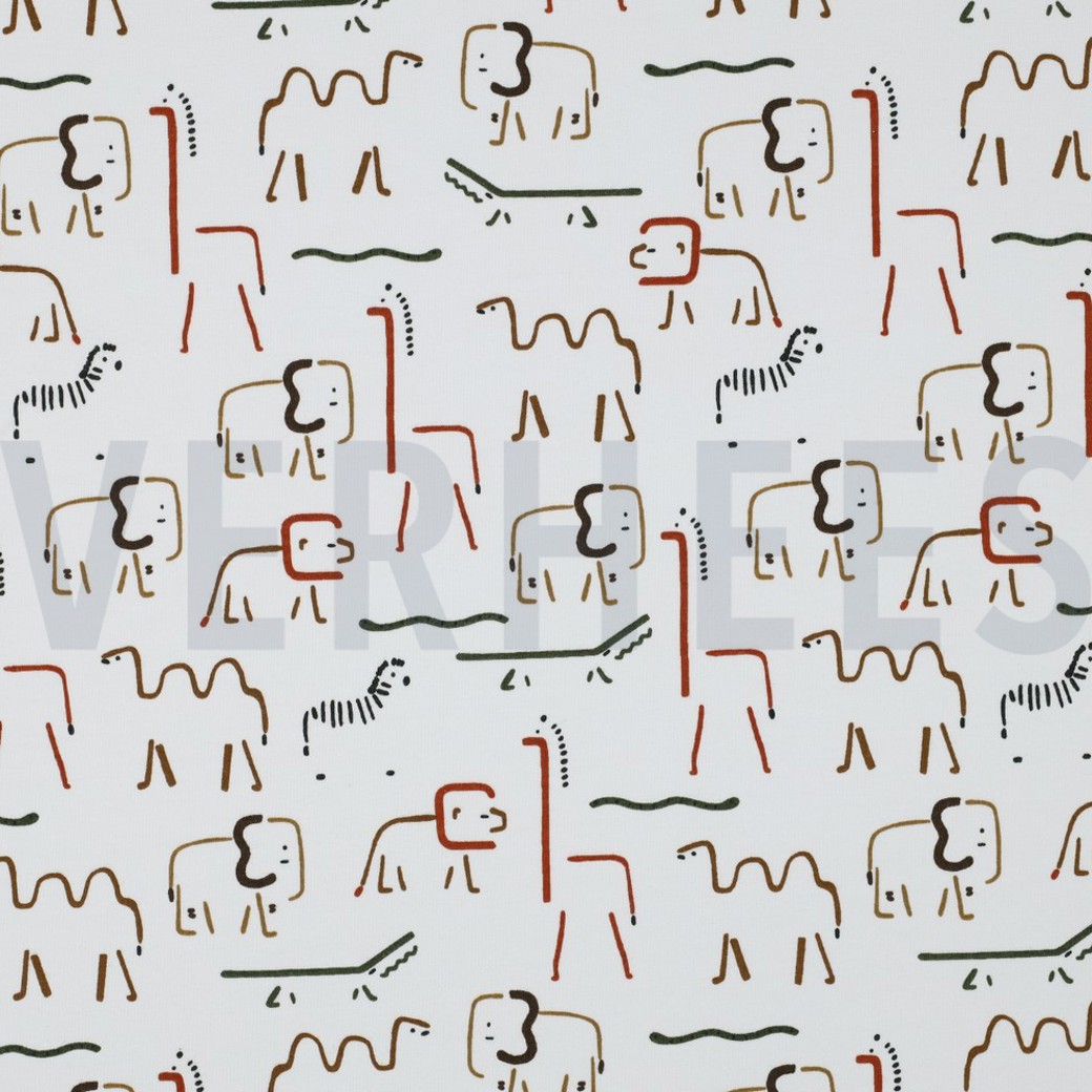 SOFT SWEAT SAFARI ANIMALS OFF WHITE