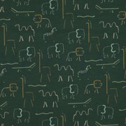 SOFT SWEAT SAFARI ANIMALS DARK GREEN (thumbnail)