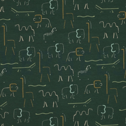 SOFT SWEAT SAFARI ANIMALS DARK GREEN (hover)