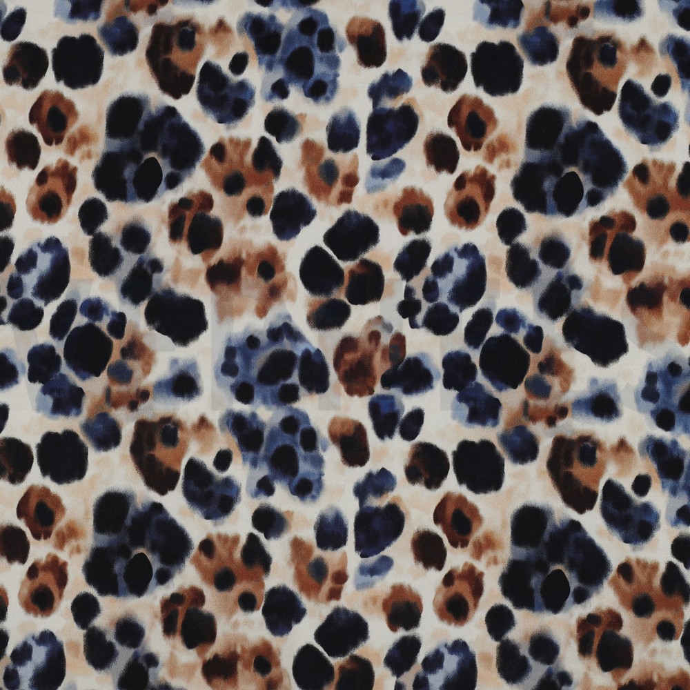 VISCOSE SATIN DIGITAL ANIMAL SKIN ECRU