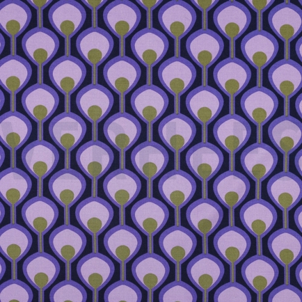 VISCOSE ROSELLA STRETCH ABSTRACT DARK PURPLE (hover)
