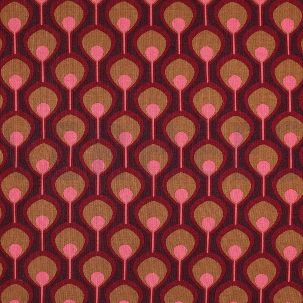 ROSELLA STRETCH ABSTRACT BORDEAUX