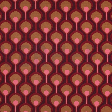 VISCOSE ROSELLA STRETCH ABSTRACT BORDEAUX (hover)
