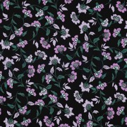 ROSELLA STRETCH FLOWERS BLACK (thumbnail)