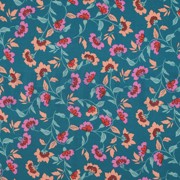 ROSELLA STRETCH FLOWERS PETROL (thumbnail)