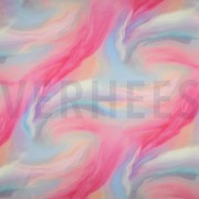 VISCOSE SATIN DIGITAL ABSTRACT PINK (thumbnail)