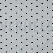 FINE POPLIN HEARTS WHITE / BLACK (thumbnail)