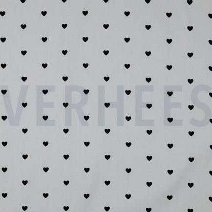 FINE POPLIN HEARTS WHITE/ BLACK (hover)