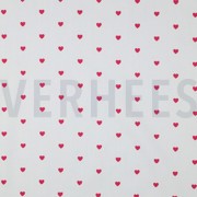 FINE POPLIN HEARTS WHITE / FUCHSIA (thumbnail)