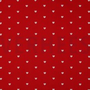 FINE POPLIN HEARTS DARK RED / WHITE (thumbnail)
