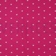 FINE POPLIN HEARTS FUCHSIA / WHITE (thumbnail)