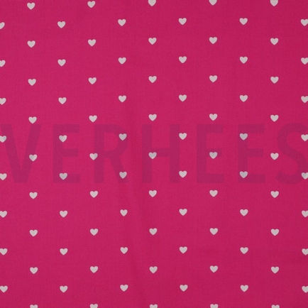 FINE POPLIN HEARTS FUCHSIA/ WHITE (hover)