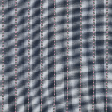 COTTON JACQUARD FLOWERS BLUE/ WHITE (hover)