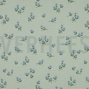 DOUBLE GAUZE FLOWERS MINT (thumbnail)