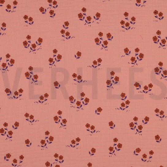 DOUBLE GAUZE FLOWERS PEACH #7