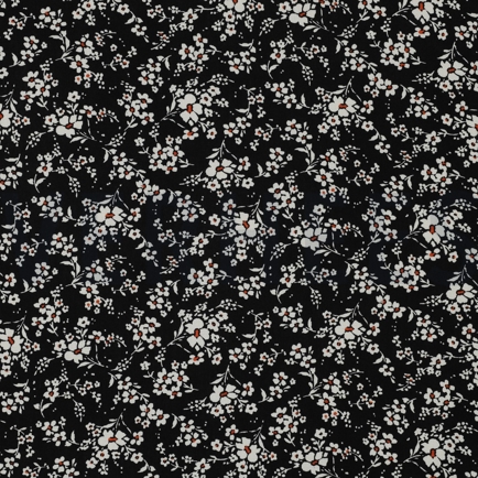 VISCOSE RADIANCE SMALL FLOWERS BLACK (hover)