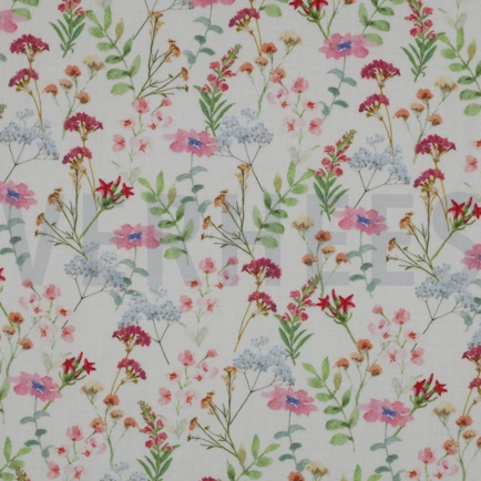 DOUBLE GAUZE DIGITAL FLOWERS WHITE (hover)