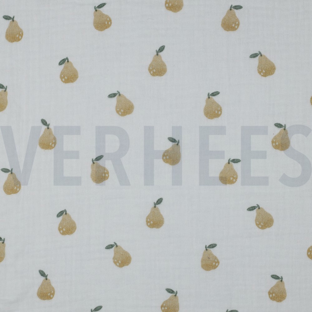 DOUBLE GAUZE DIGITAL PEARS WHITE