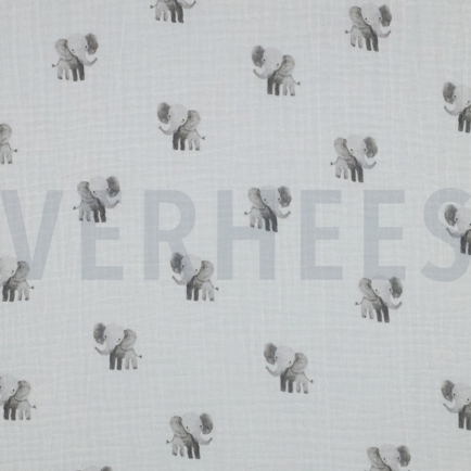 DOUBLE GAUZE GOTS DIGITAL ANIMALS WHITE (hover)