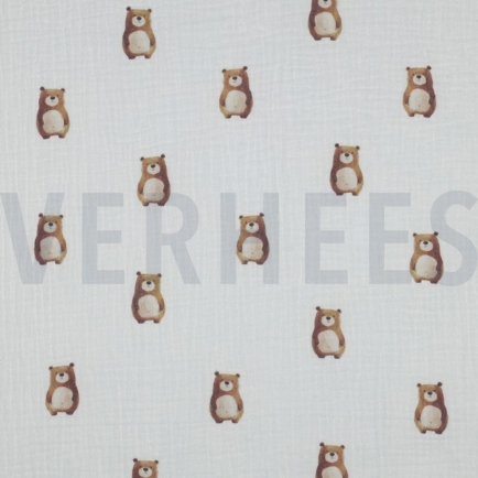 DOUBLE GAUZE GOTS DIGITAL ANIMALS WHITE (hover)