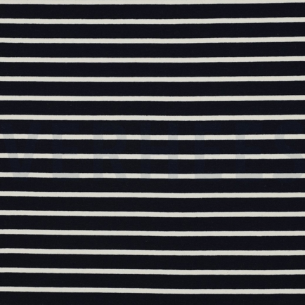 FRENCH TERRY YARN DYED STRIPES NAVY/ECRU (hover)