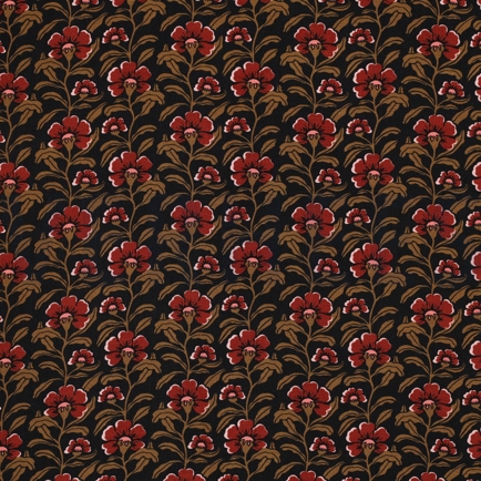 VISCOSE RADIANCE FLOWERS BLACK (hover)