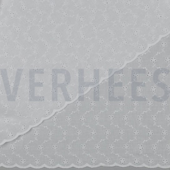 KATOEN EMBROIDERY TWEEZIJDS GOLF WIT #7