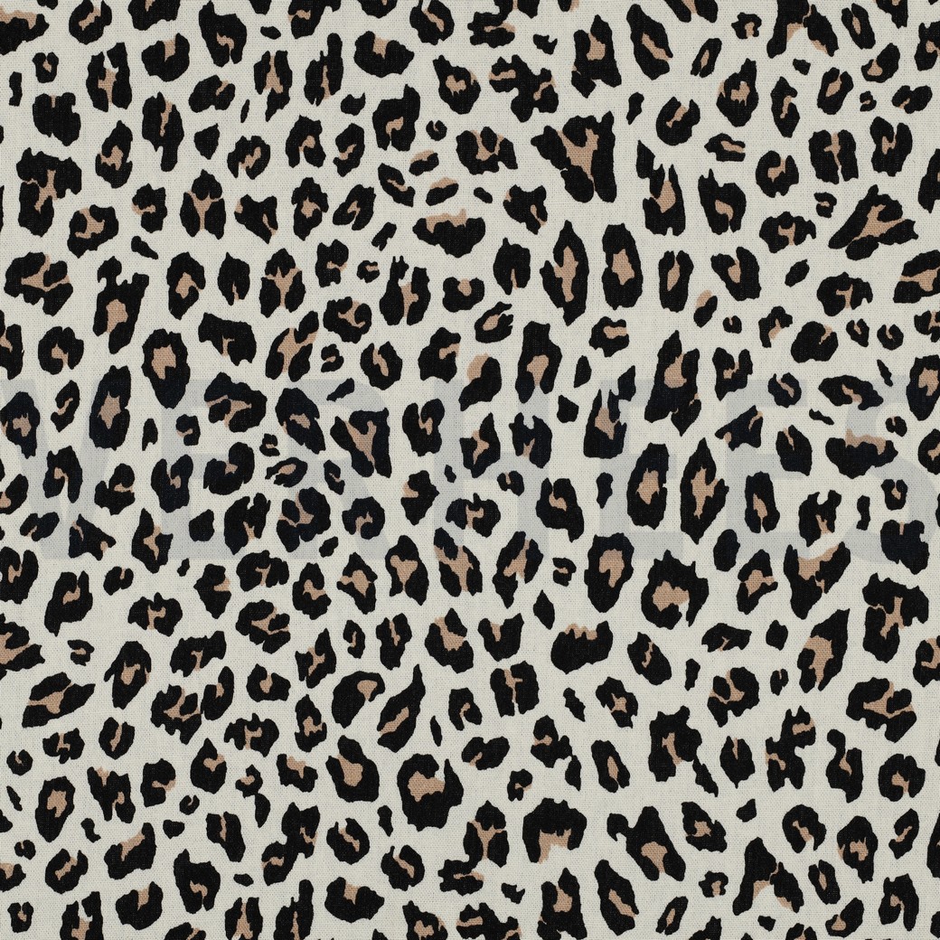 LINEN VISCOSE ANIMAL SKIN BEIGE