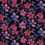 PUNTA DI ROMA DIGITAL FLOWERS BLACK (thumbnail)