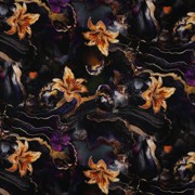 PUNTA DI ROMA DIGITAL FLOWERS BLACK (thumbnail)