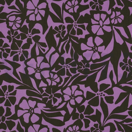 COTTON VISCOSE FLOWERS LAVENDER (hover)