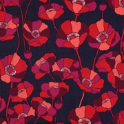 COTTON VISCOSE FLOWERS NAVY (thumbnail)