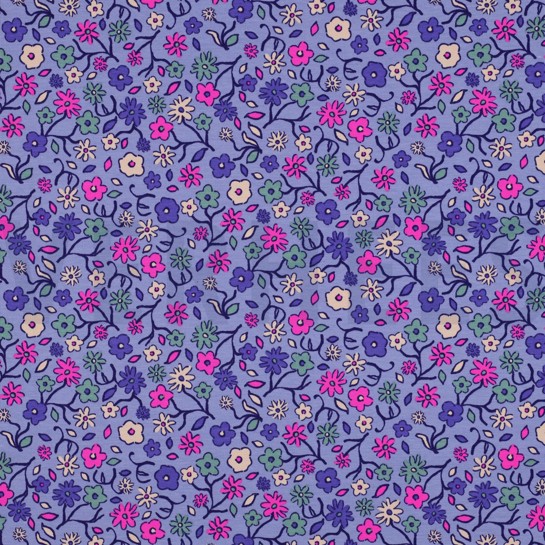 JERSEY NEON FLOWERS LAVENDER #7